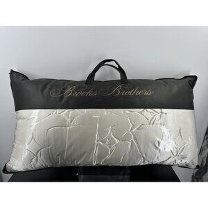 Brooks Brothers Silk King Pillow 20" X 36” Top Silk Inner Bamboo, Total Luxury